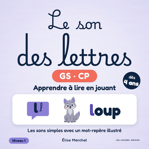 Couverture du livre Le son des lettres GS CP